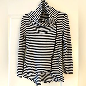 Side zip with cowl neck